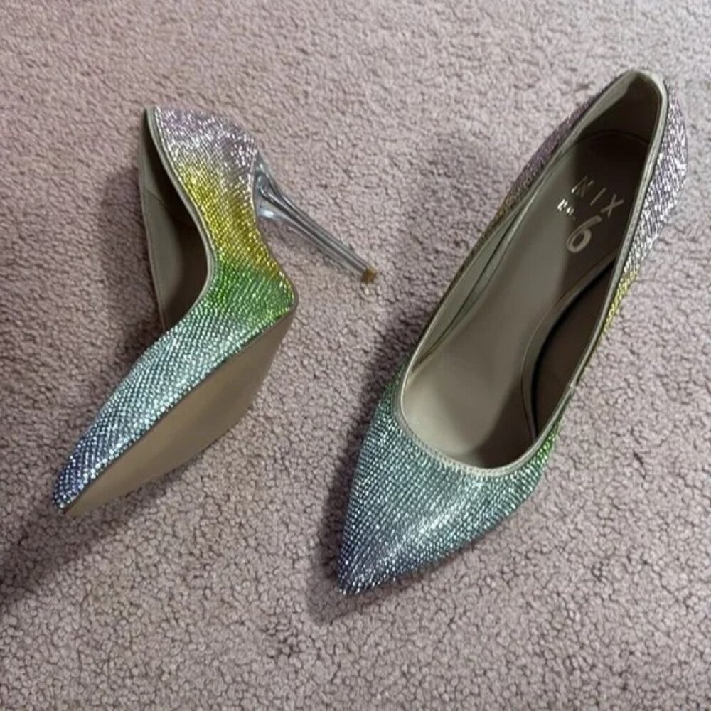 Mix No 6 Rainbow Studded Women's Stiletto Heels - Picture 2 of 4